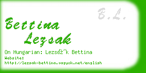 bettina lezsak business card